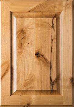 Knotty alder cabinet door sample