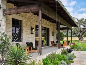Seco Creek Ranch, interior and exterior paint project, Paper Moon Painting contractor, central Texas, porch
