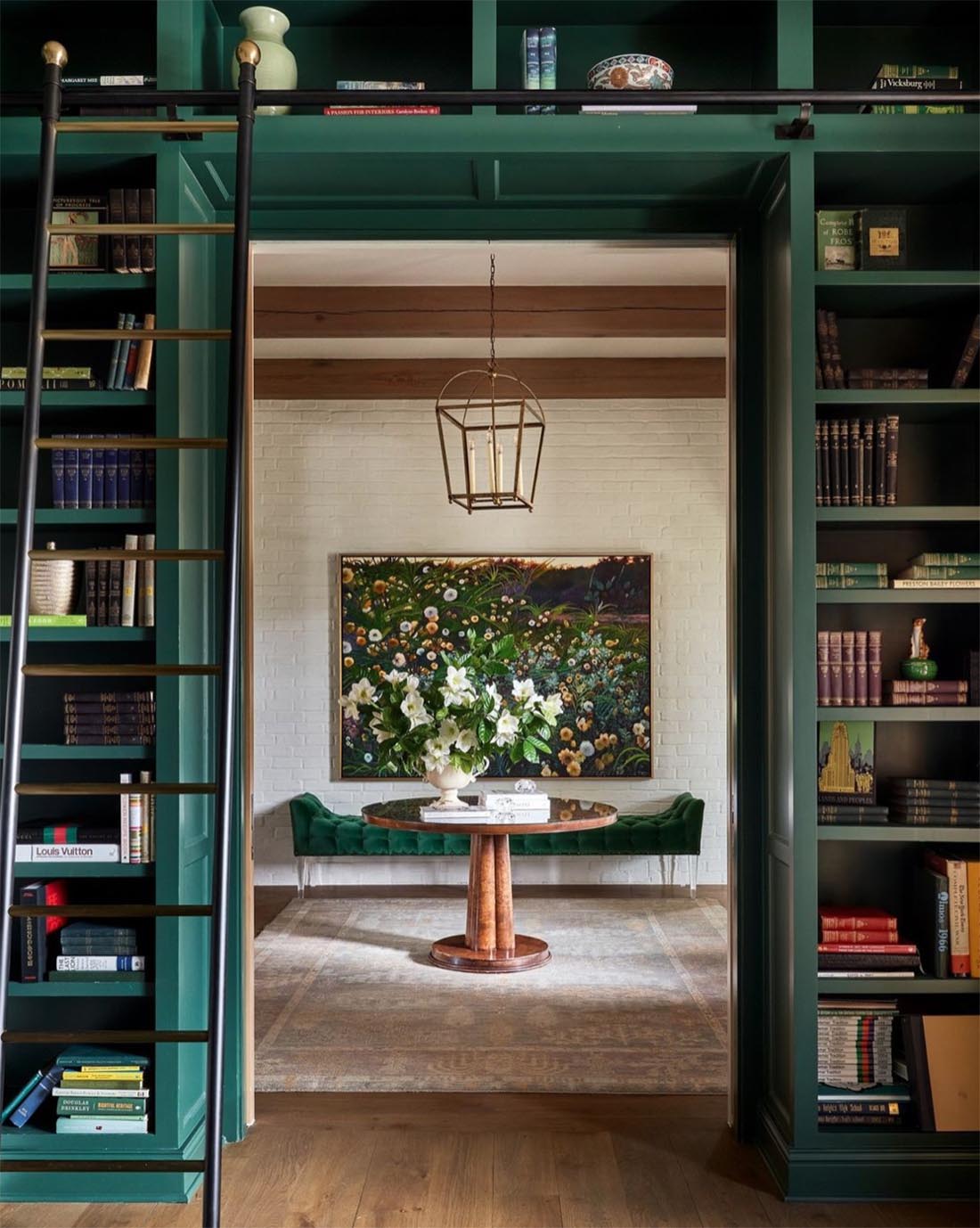 dark-green-painted-bookshelves-in-living-room-by-bradshaw_designs-san-antonio