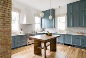 kitchen-with-blue-cabinets-in-victorian-home-reno-by-kim-wolfe-san-antonio